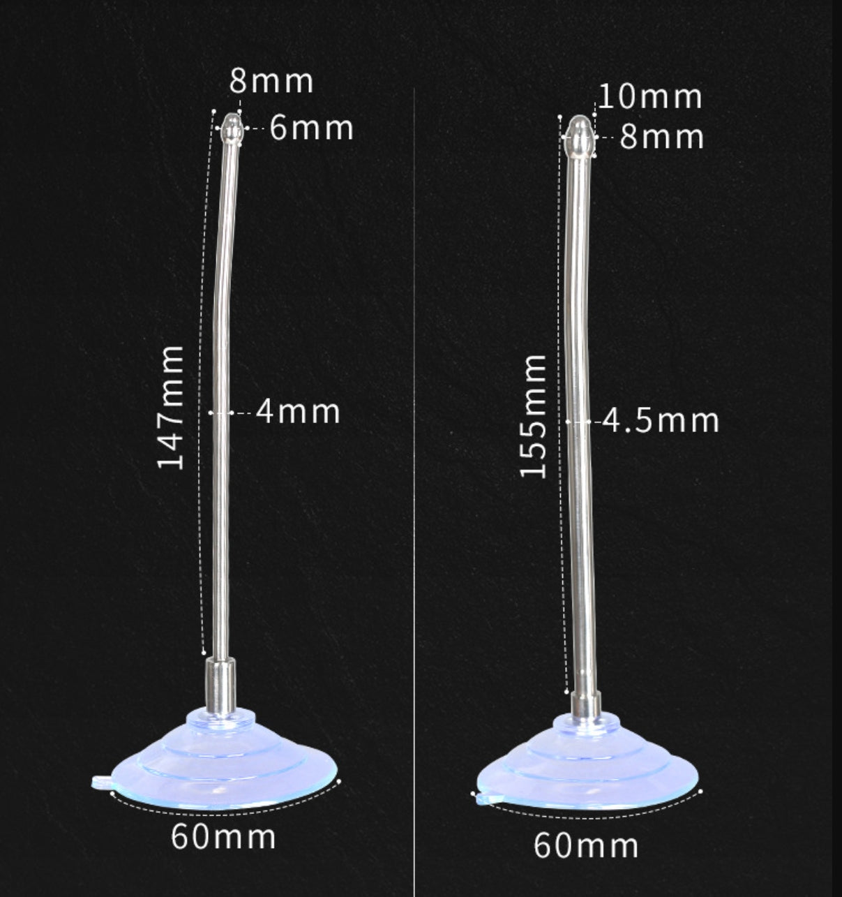 Urethral Sound with Suction Cup Base - 8mm - image 8