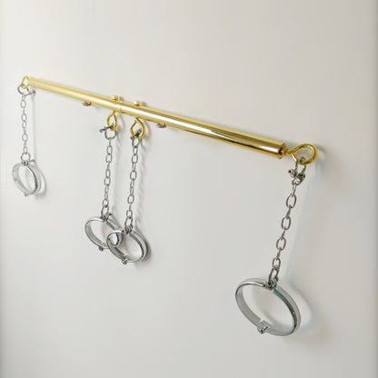 SM Restraints Golden Spreader Bar Handcuffs Shackles - B - image 4