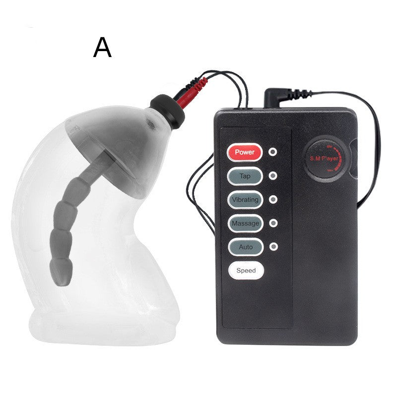 Eletric Chastity Cage with Silicone Urethral Sound - A - image 0