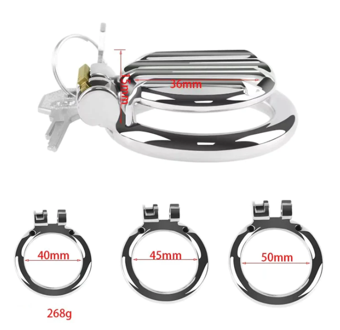 2023 Plate Layer Chastity Cage - S - 3 Rings Set - image 3