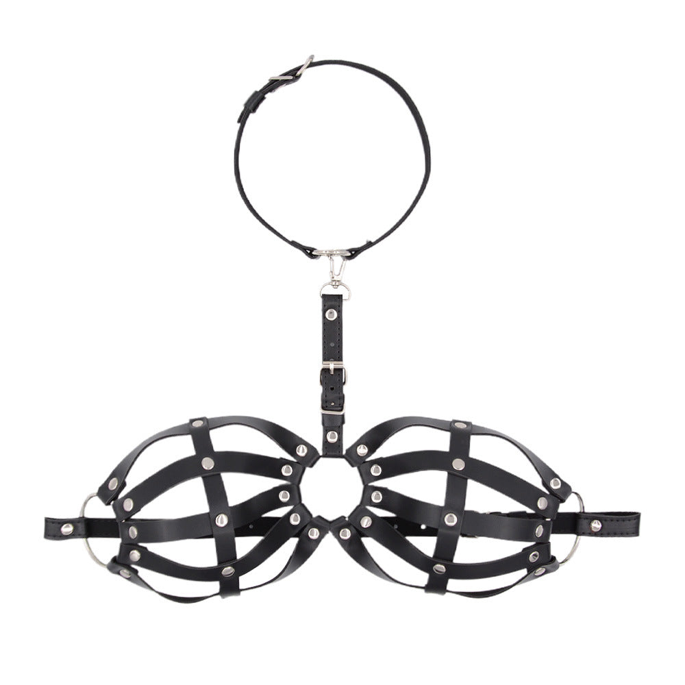 Sexy Halter Harness Cage Bra - image 0