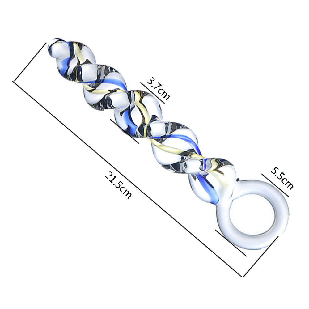 Crystal Touch: Temperature Play Glass Butt Plug - Multicolor - image 2