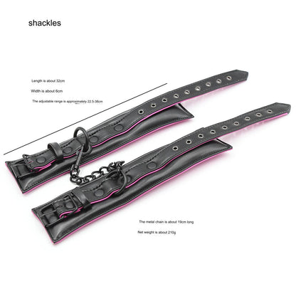Leather Bondage Handcuffs Ankle Cuffs - Shackles - image 6
