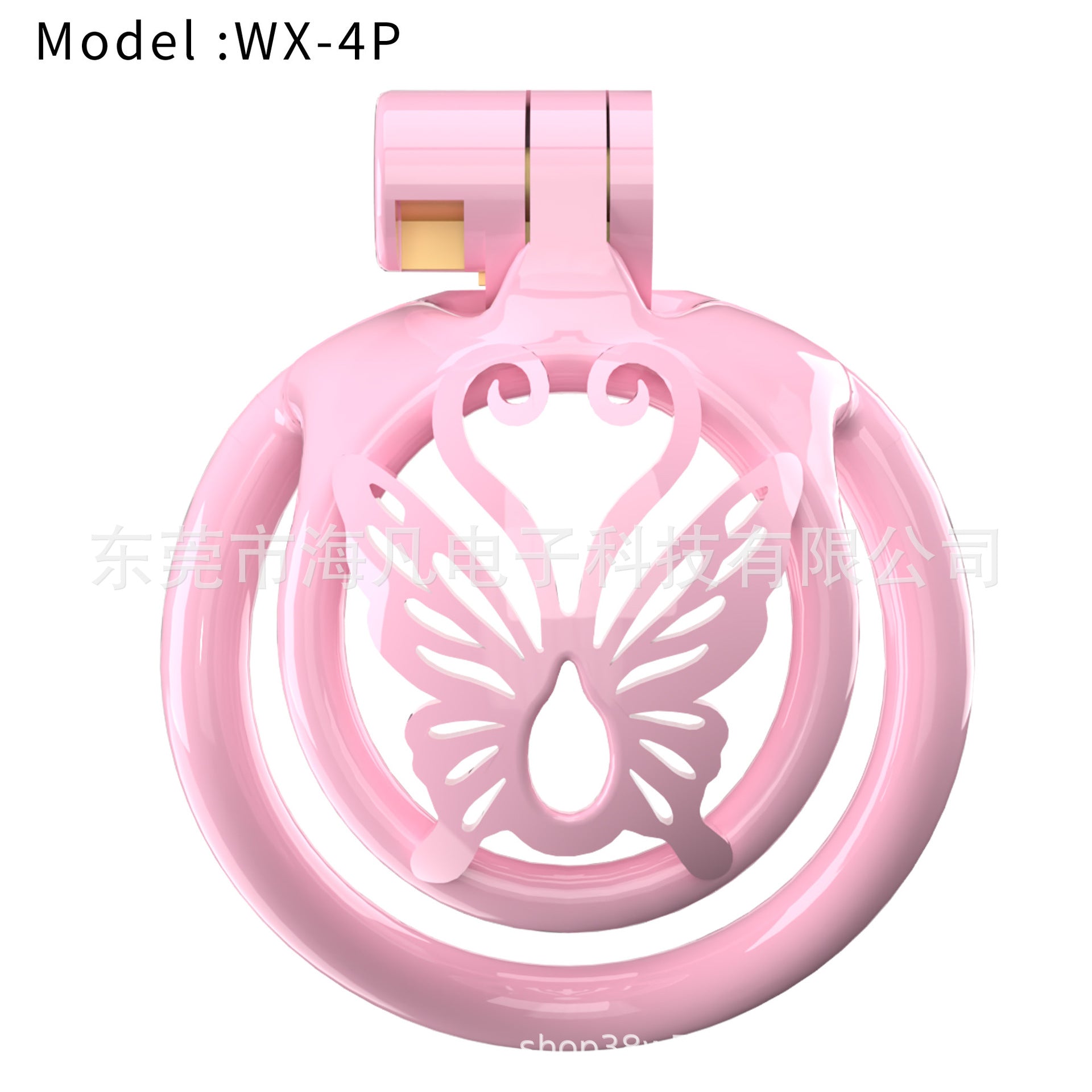 Butterfly Sissy Chastity Cage with 5 Rings - image 0