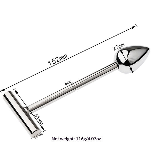 Stainless Steel Push-pull Anal Plug - 1.06 in - image 1