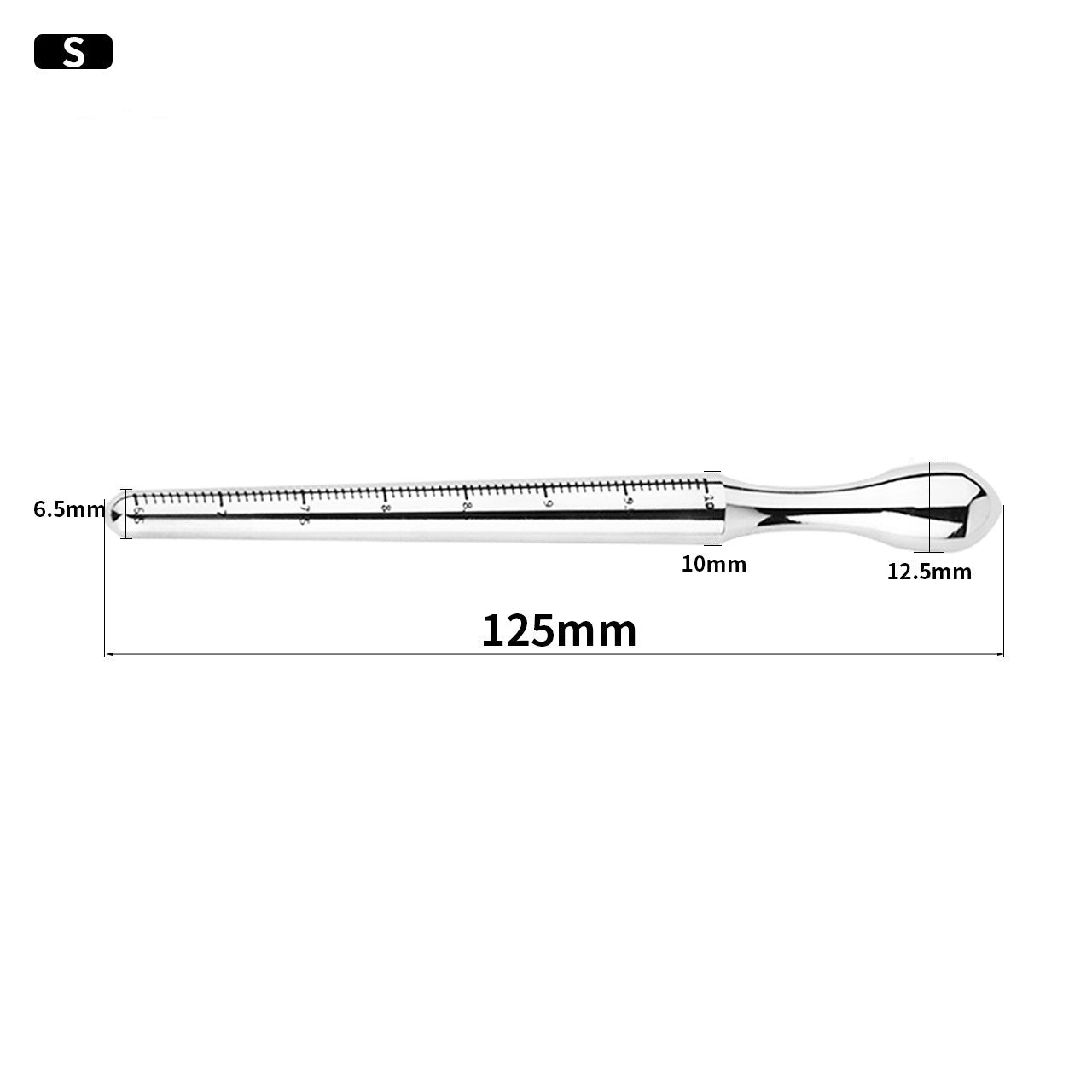 Stainless Steel Urethral Sounding Rod with Scale - S - image 6