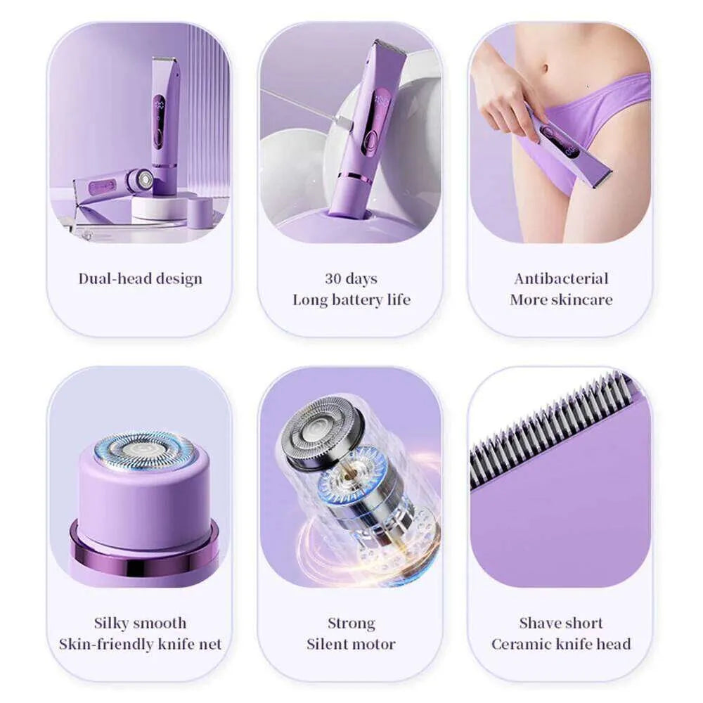 Silky Smooth 2-in-1 Bikini & Facial Hair Trimmer For Women - image 5