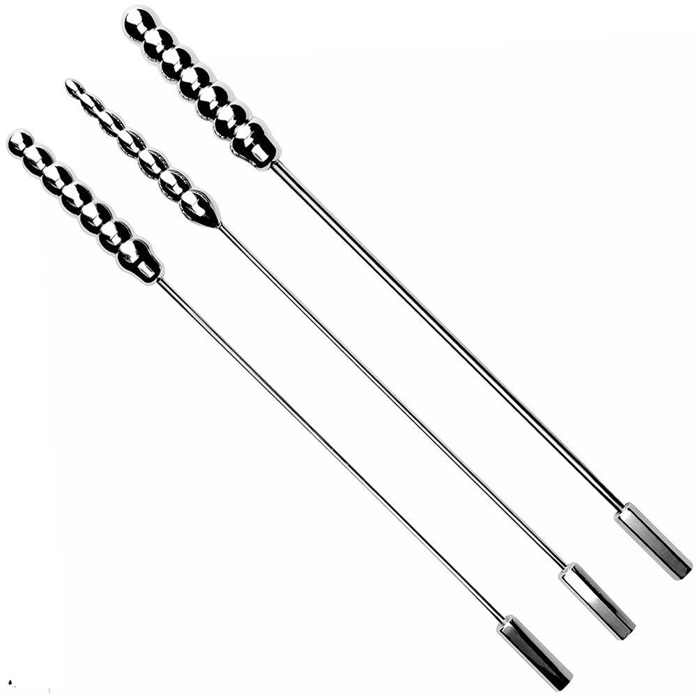 Beaded Stainless Steel Urethral Sound - 3 sizes set - image 0
