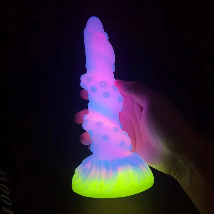 8.26'' Fantasy Tentacle Dildo with Multi-Texture Design & Glow-in-the-Dark Effect - image 1