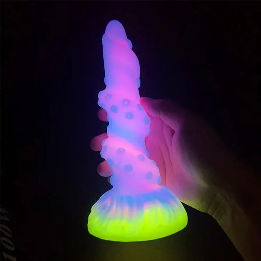 8.26'' Fantasy Tentacle Dildo with Multi-Texture Design & Glow-in-the-Dark Effect - image 1