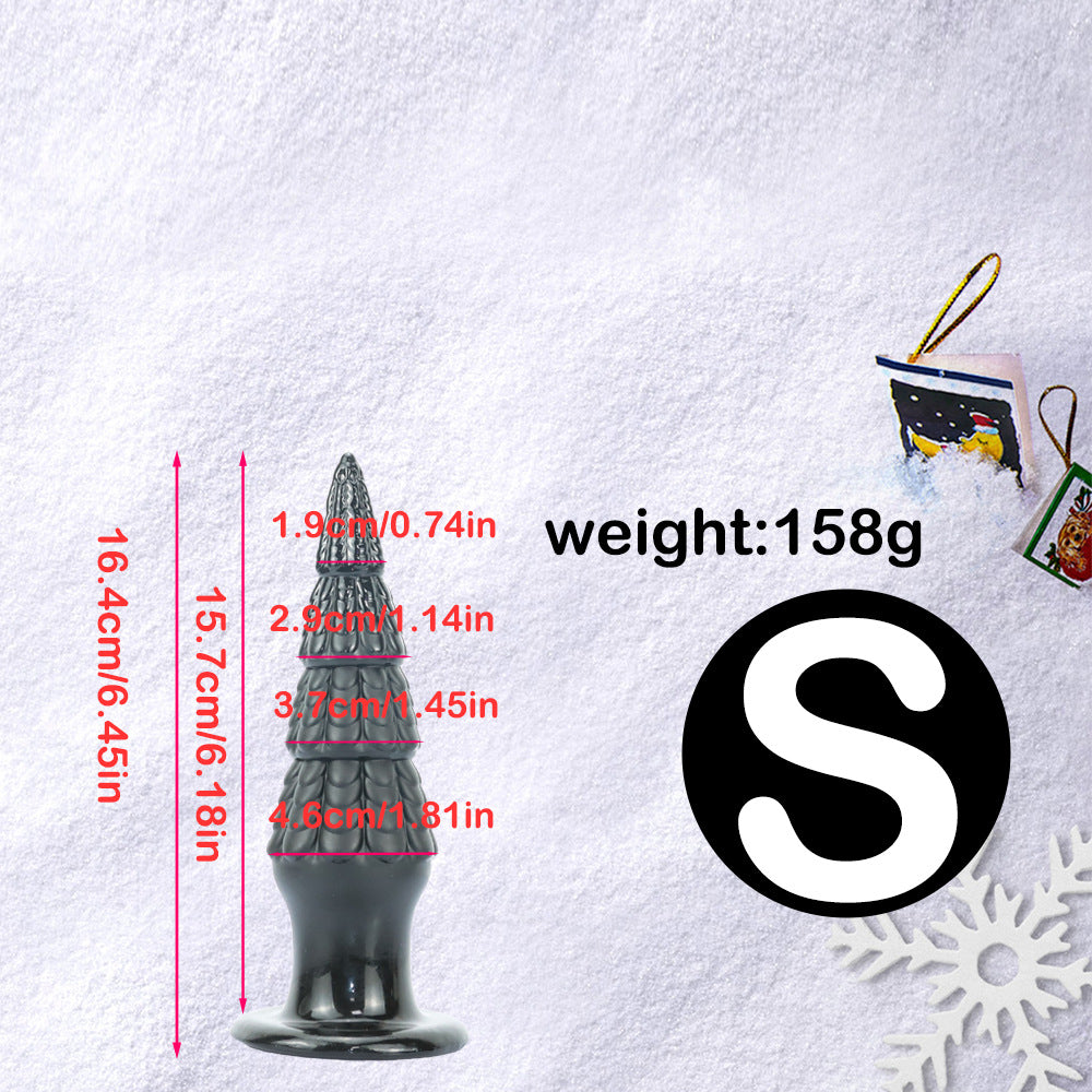 Christmas Tree Spiral Cone Suction Cup Anal Plug - Black S - image 14