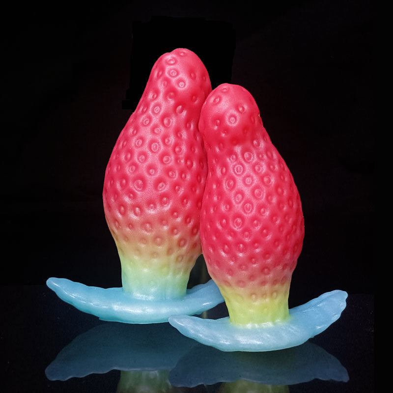 Strawberry Liquid Silicone Anal Plug - image 6