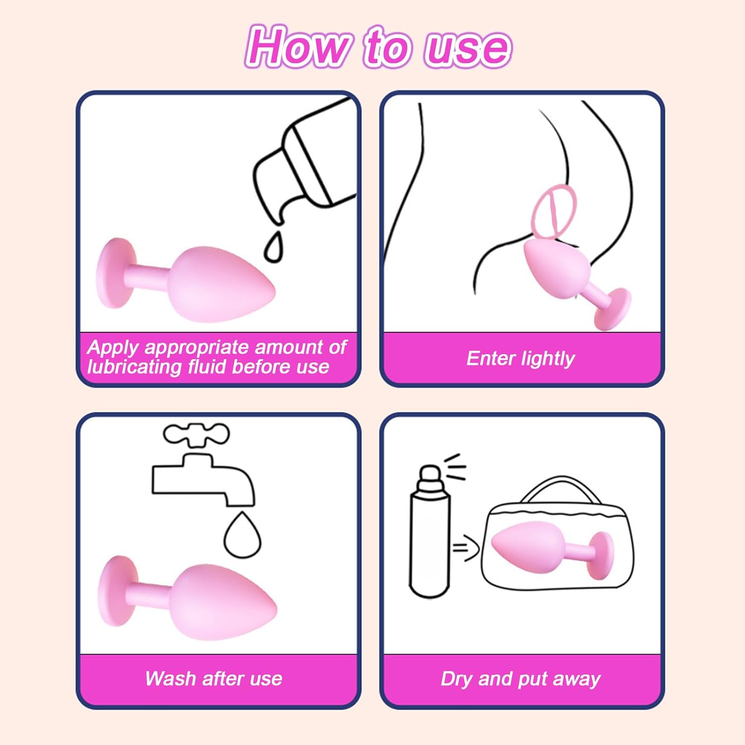 Crystal Diamond Anal Butt Plugs 3 Set - image 3