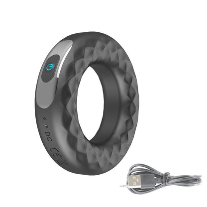 Electric Cock Ring (Delay 10 Vibration Modes+Clitoris Stimulation) - Donut - image 0