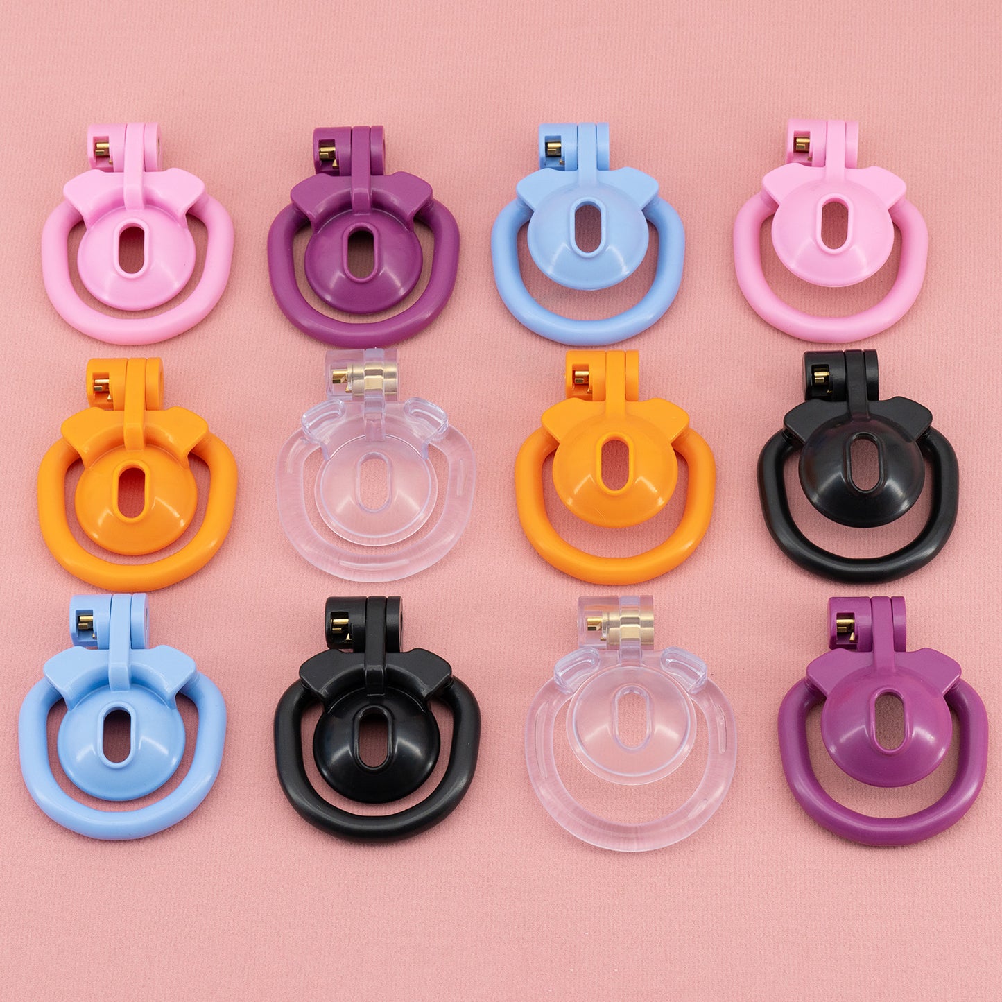 5 Colors Sissy Chastity Cage with 4 Rings - image 0