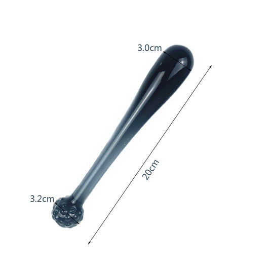 Shaped Glass Butt Plug - Black - image 1