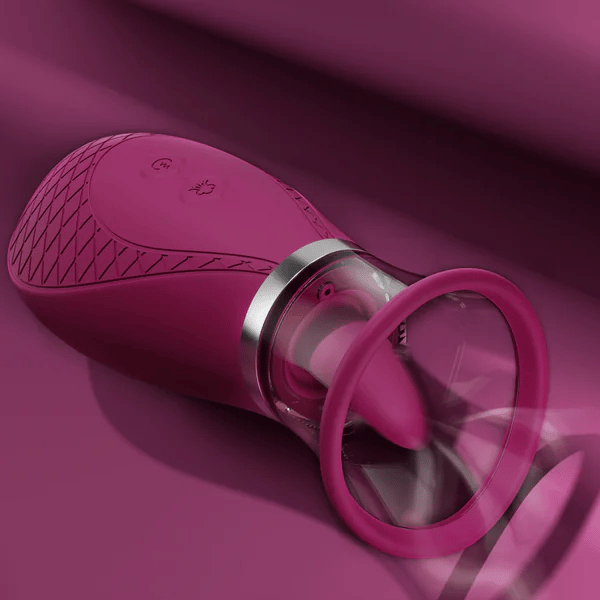 Silicone Nipple Clit Sucking Licking Vibrator - image 0