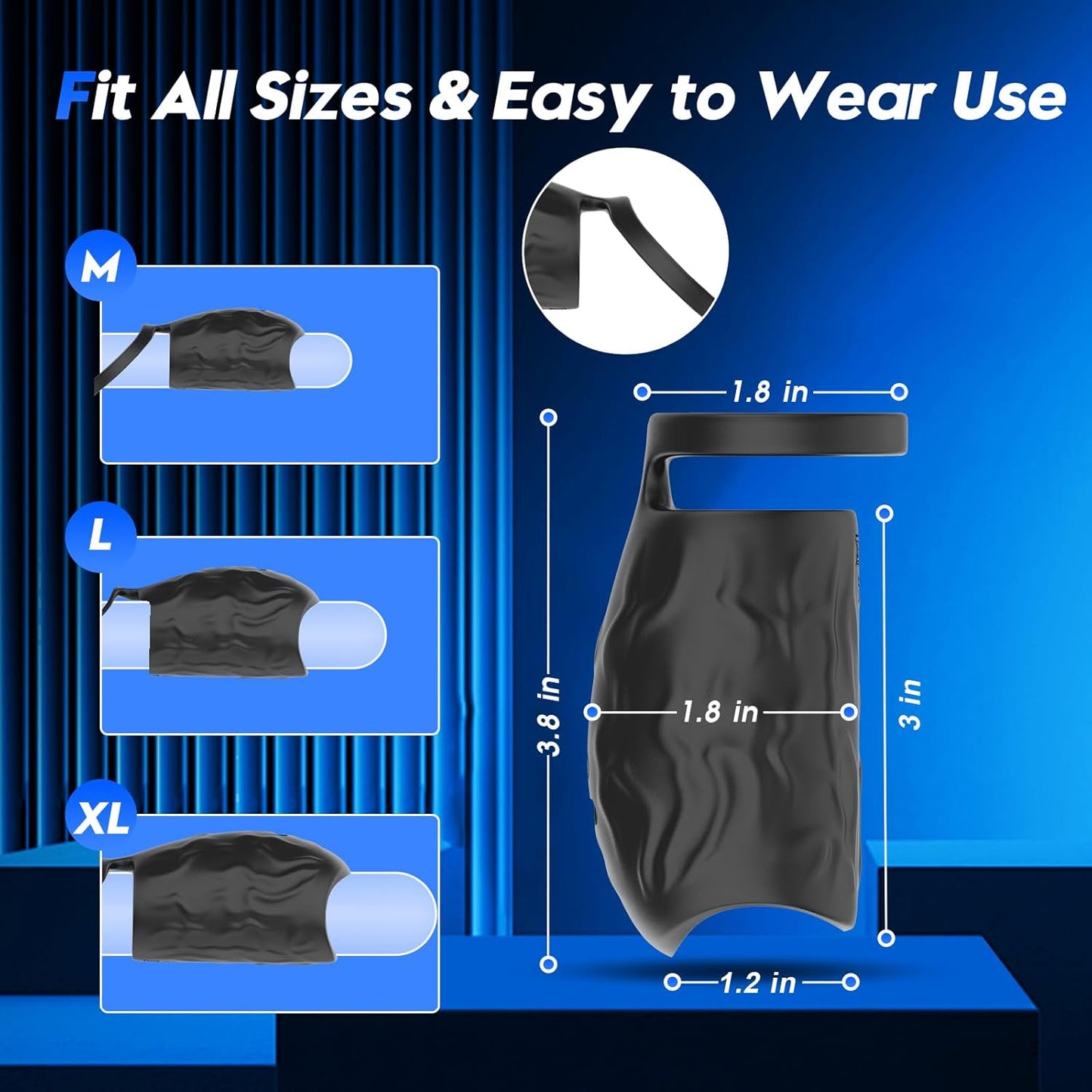 APP-Controlled Vibrating Cock Ring Penis Sleeve - image 1