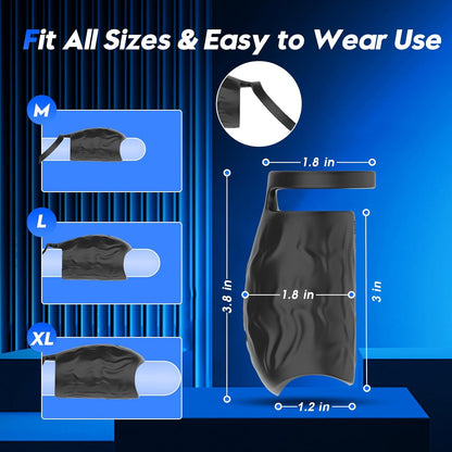 APP-Controlled Vibrating Cock Ring Penis Sleeve - image 1