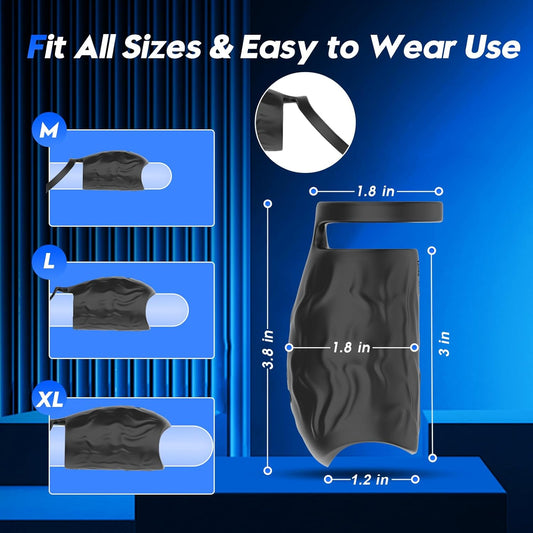 APP-Controlled Vibrating Cock Ring Penis Sleeve - image 1