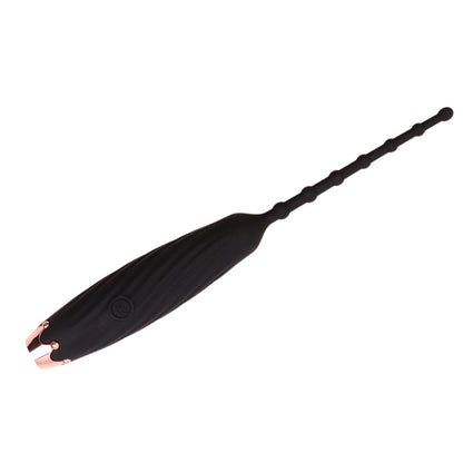 7.87'' Vibrating Urethral Sound With Four Smooth Beads - Black - image 2