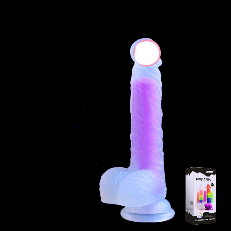 Rainnow Gel Dildo - Purple - image 1