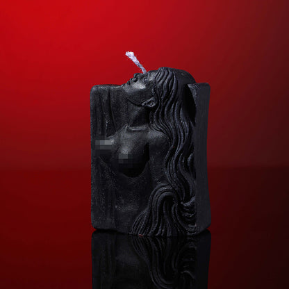 Female Form Sensual Soy Wax Low-temperature Candle - Black - image 0