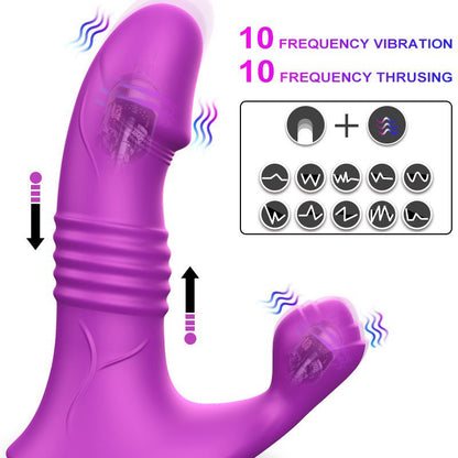 PetalPulse - Rose-Shaped Clit Sucking Toy with 10 Licking & Vibration Modes - Purple - image 9