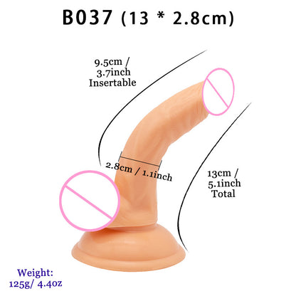 Small Realistic Dildo with Powerful Suction Cup - S - image 4