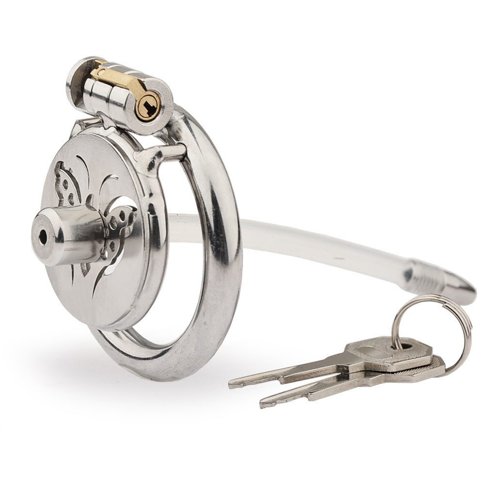 Butterfly Flat Chastity Cage Sissy Cage - 50mm with urethral tube - image 5