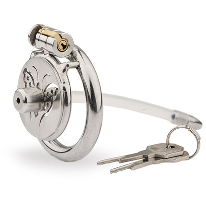 Butterfly Flat Chastity Cage Sissy Cage - 50mm with urethral tube - image 5