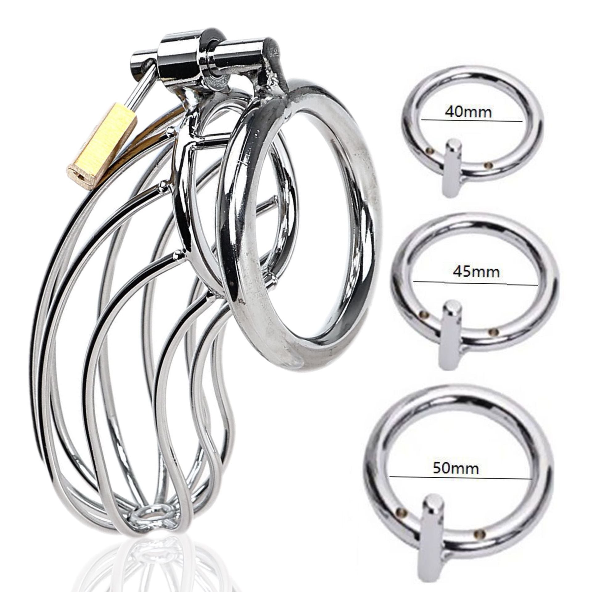 CC10 Steel Chastity Cage 4.3 Inches Long - image 2