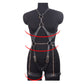 Leather Full Body Harness Set Black & Cuffs Luxury - image 7