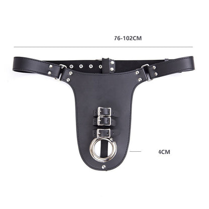 Male Leather Chastity Belt - image 3