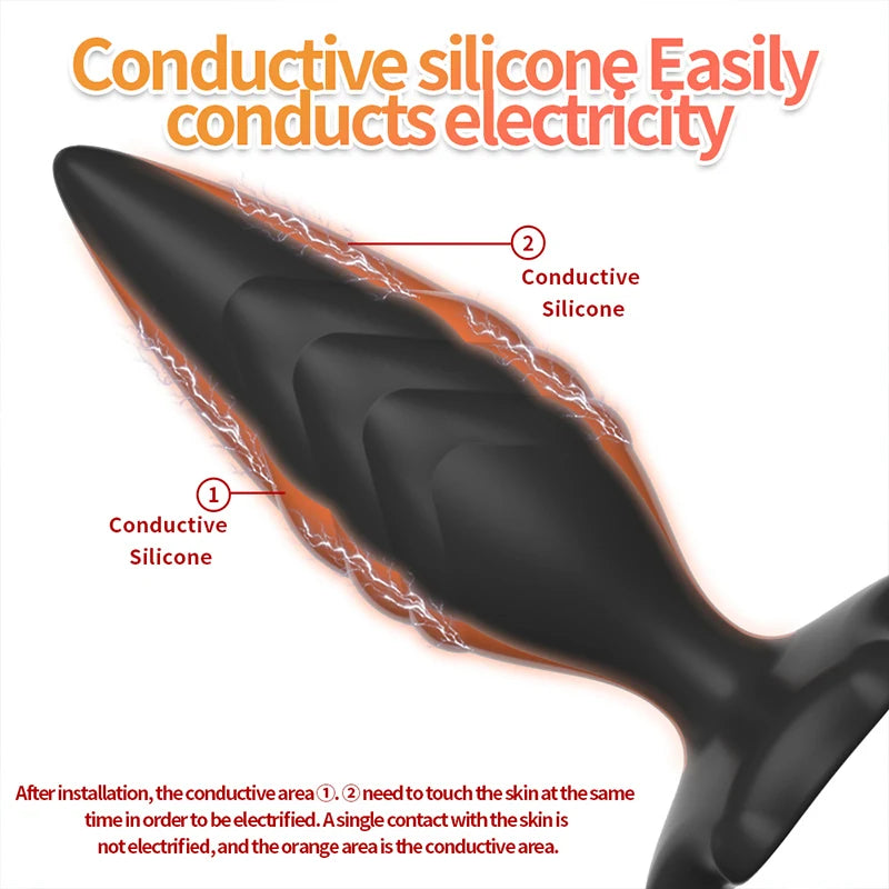 Electro-Stimulating Patterned Butt Plug - image 5