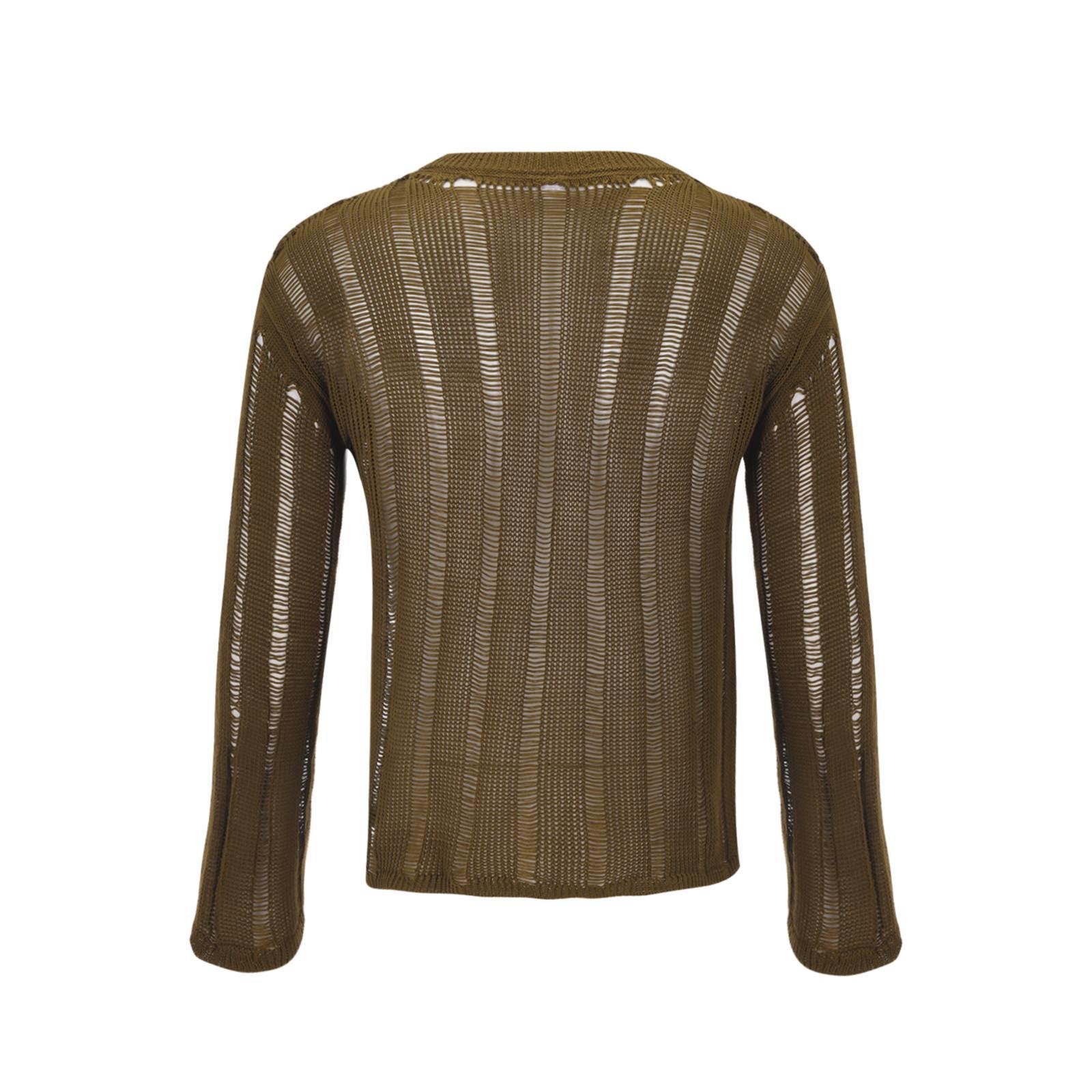 Micro Sheer Cutout Stretch Sweater - image 3