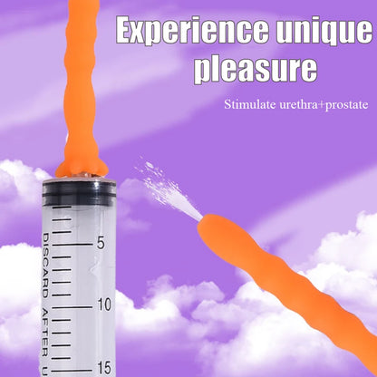  Silicone Hollow Urethra Sound To Stimulate The Plunger Masturbation - image 5