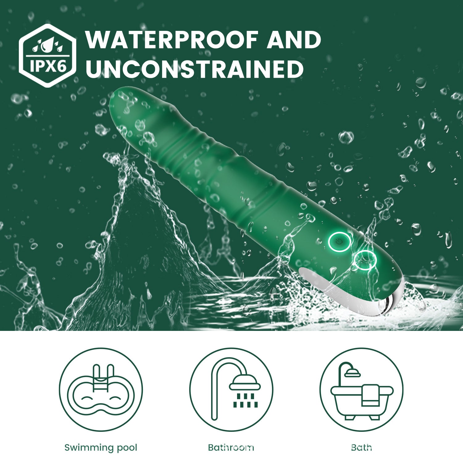 Thrusting Rotating Rabbit Vibrator Dildo G Spot Clit Massager  - image 6