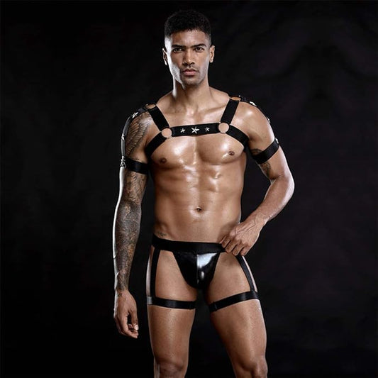 Pu Leather Sexy Men Costume - image 1