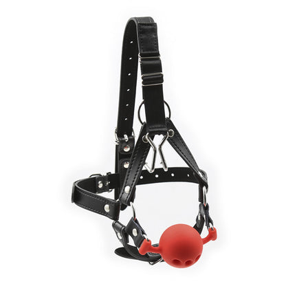 Adjustable Breathable Silicone Ball Gag with Nose Hook – 3 Sizes for Ultimate BDSM Control - Red - L - image 5