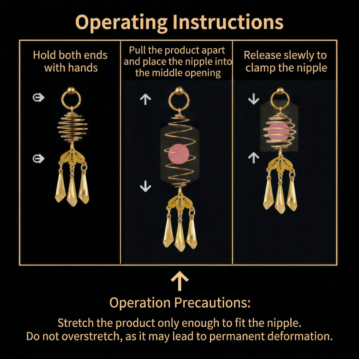 Golden Elegance Adjustable Nipple Clamps - image 4