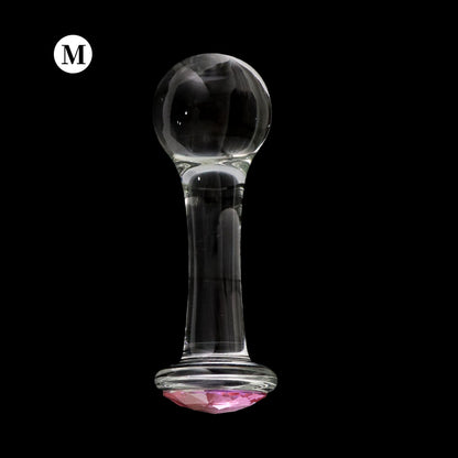 Crystalglow Glass Pleasure Anal Plug - M - image 12