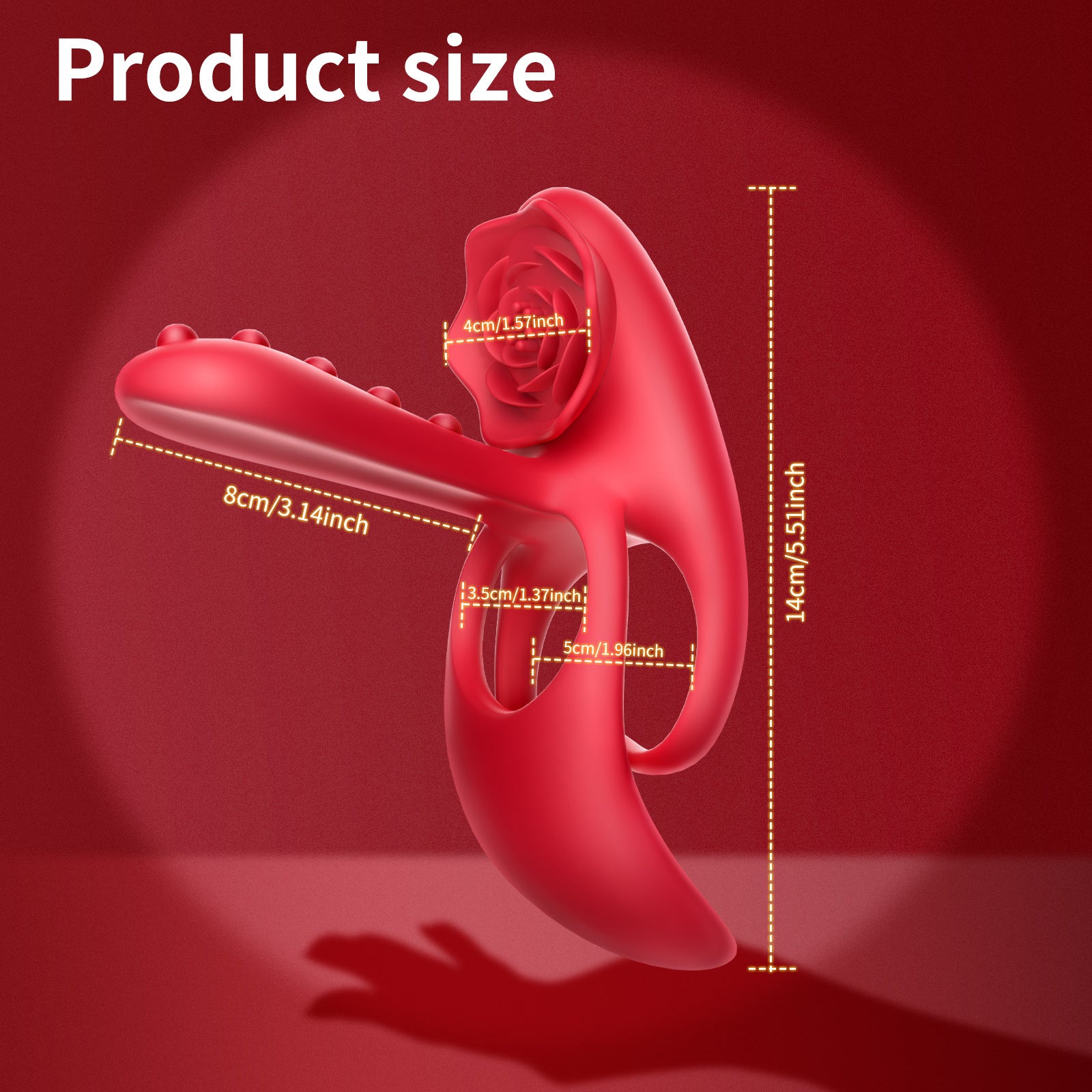 Rose Stimulation Sex Toys With Vibrating Cock Ring  10 Modes - image 3