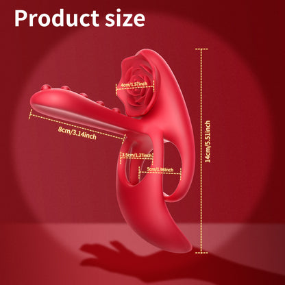 Rose Stimulation Sex Toys With Vibrating Cock Ring  10 Modes - image 3