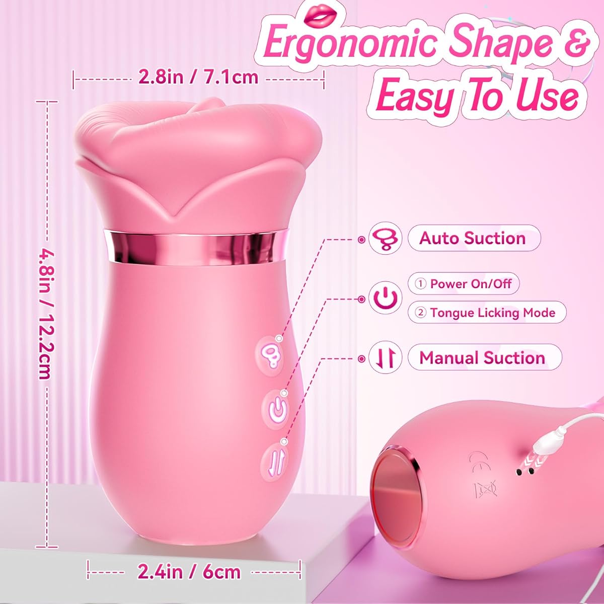 Exquisite Rose Kissing Vibrator - image 7