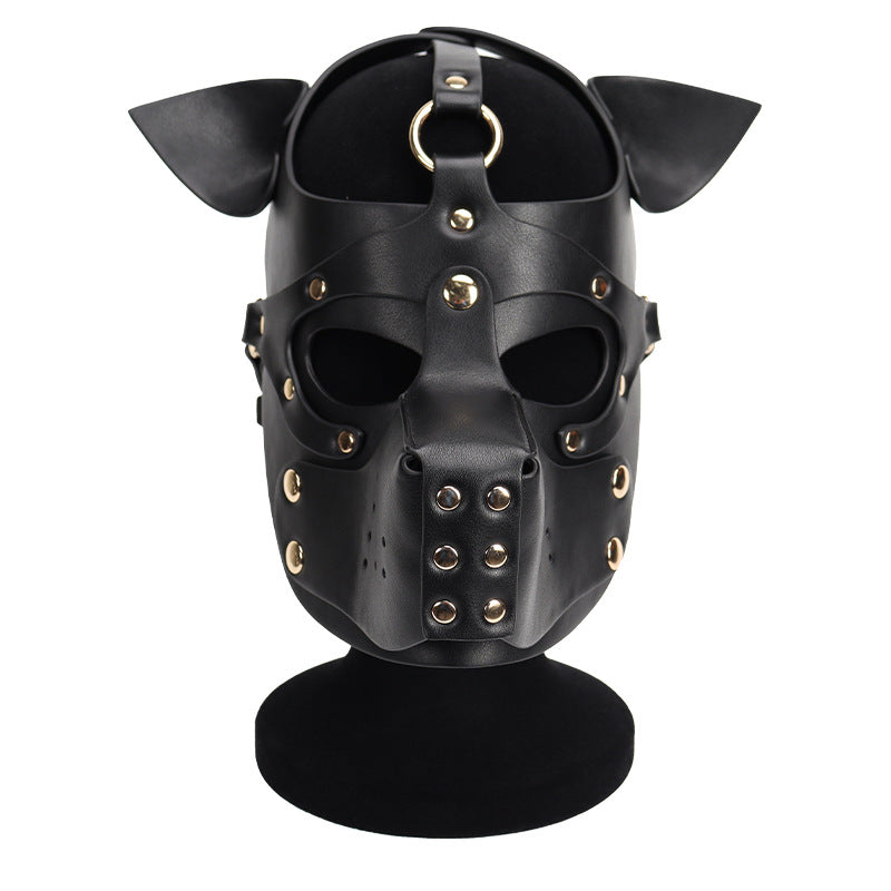 Adjustable Dog Head Shape SM Mask - Black - image 5