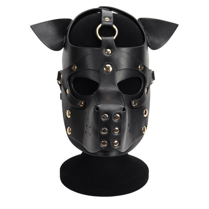 Adjustable Dog Head Shape SM Mask - Black - image 5