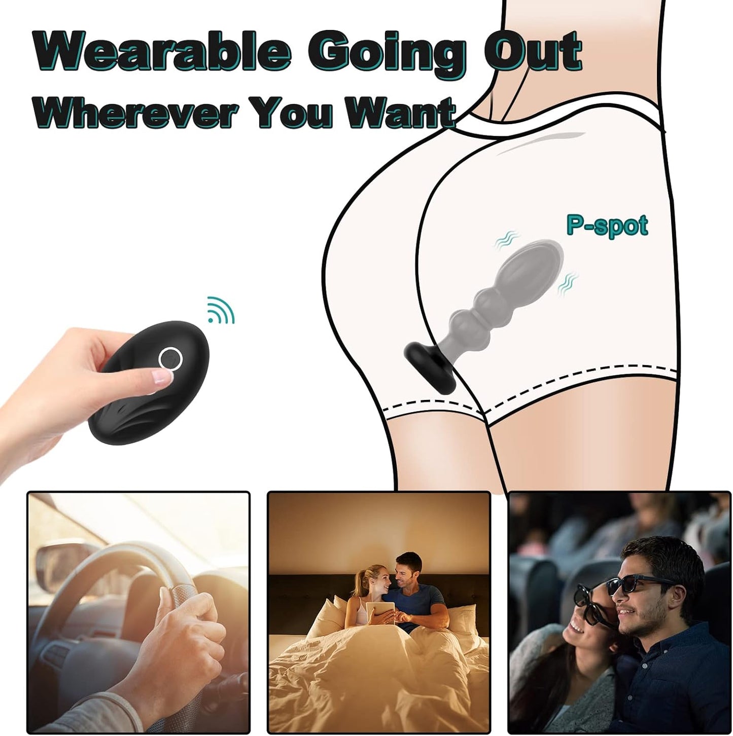 Vibrating Thrusting Silicone Butt Plug - image 11