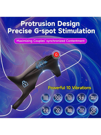 Powerful 10 Vibrations Penis Ring Vibrator APP Control - image 4