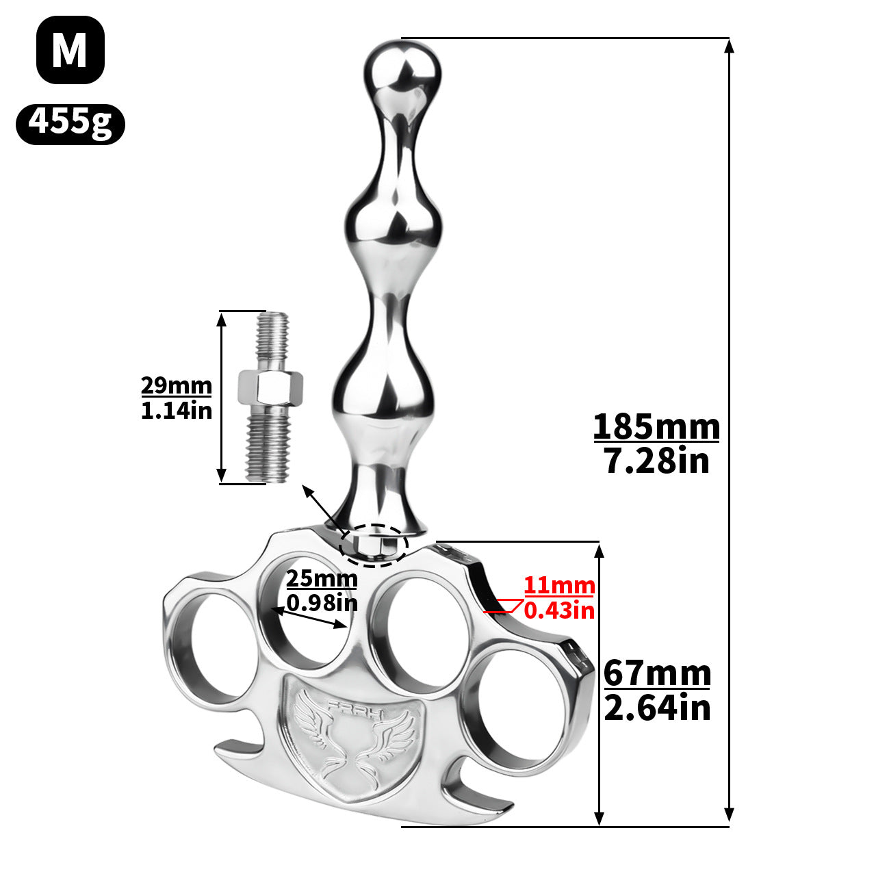 2-in-1 Knuckle Duster Anal Plug - M - image 2
